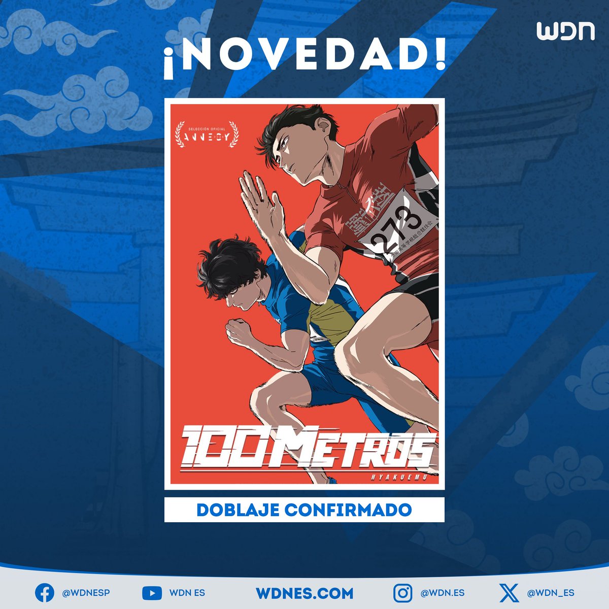 wdn_es's tweet image. 🎙️ | Doblaje
La película &quot;100 Metros&quot; contará con un doblaje realizado en Paraguay. #Anime #100Meters #Doblaje #Paraguay