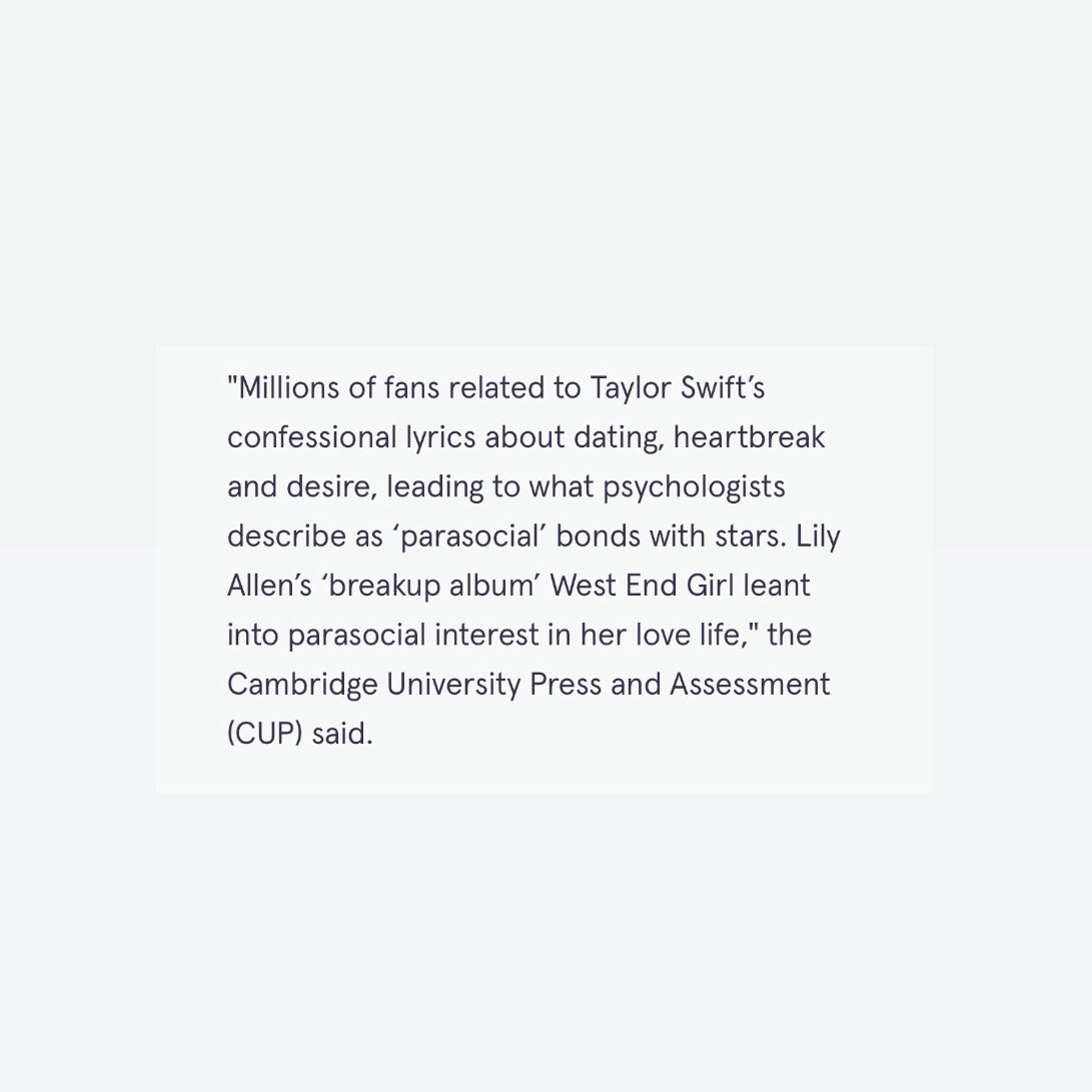 LilyAllenChart's tweet image. “West End Girl” by Lily Allen inspired Cambridge Dictionary&apos;s 2025 Word of the Year. 

— “Lily Allen&apos;s heartbreaking latest album, [has] inspired a renaissance in a word coined decades ago - parasocial.”