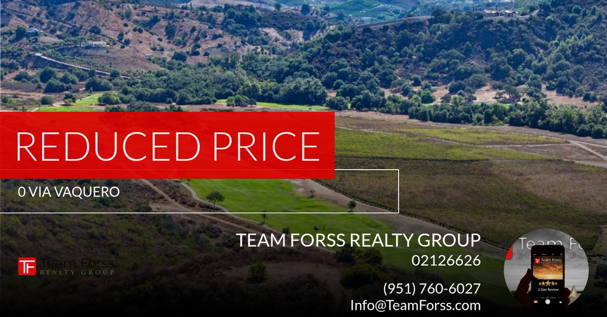 📍 Reduced Price 📍 This recently reduced home at 0 Via Vaquero in Temecula won't last long, so, don't wait to set up a showing! Reach out here or at (951) 760-6027 for more information!

teamforss.com homeforsale.at/0_VIA_VAQUERO_…