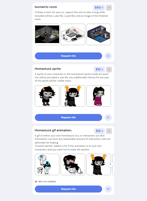 IridescentIntro's tweet image. New pinned, I&apos;ve updated my kofi!
Now you can get sprites without getting an animation. You can get an entire isometric room, too! 
Message me on dlscord (Sunnymeadows353) If you&apos;re interested.