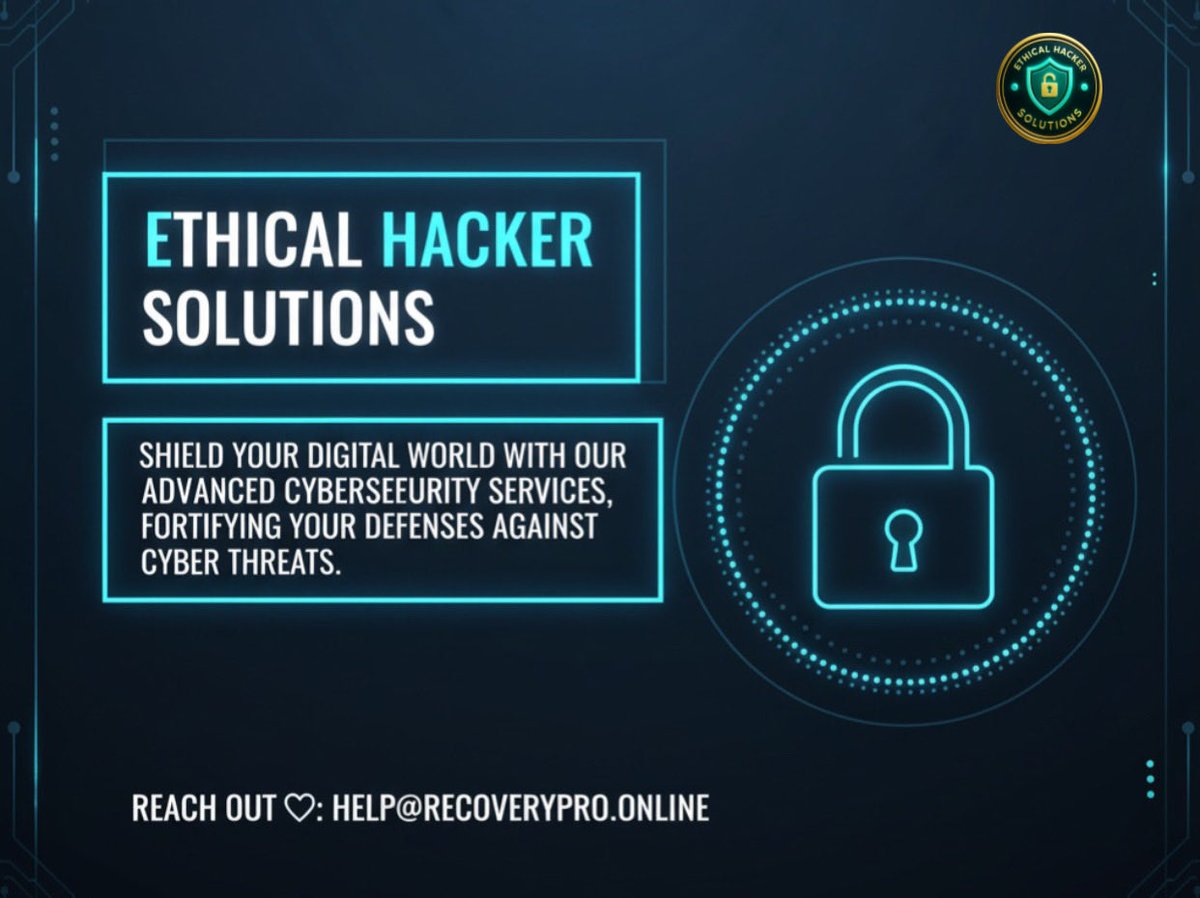 EthicalSolver's tweet image. We align security, compliance, and business goals finding risks before attackers do and helping you fix them. 
📩: Help@RecoveryPro.Online
🌐: RecoveryPro.Online

#ethicalcoding #EthicalHacker #CybersecuritySolutions #DataProtection #InfoSec #HackerForGood