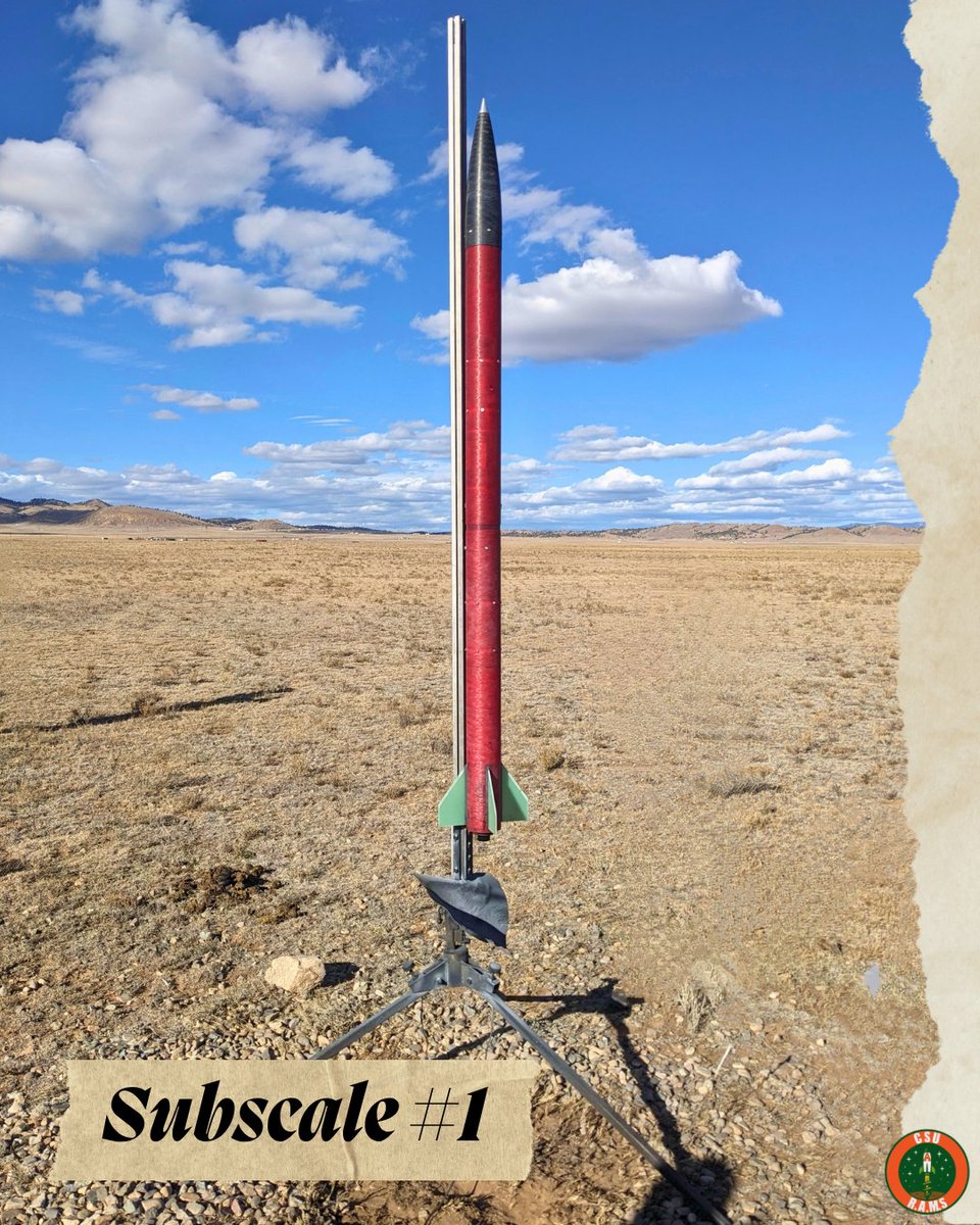 CSU_USLI's tweet image. 3…2…1… We have liftoff! 🚀 The team’s first subscale launch at Tripoli Launch Site in Hartsel, CO took to the sky! Look forward to our next launch soon! It’s time to learn from this rocket and get to work to improve the next one! Go R.A.M.S!

#USLI #StudentRocketry #CSU