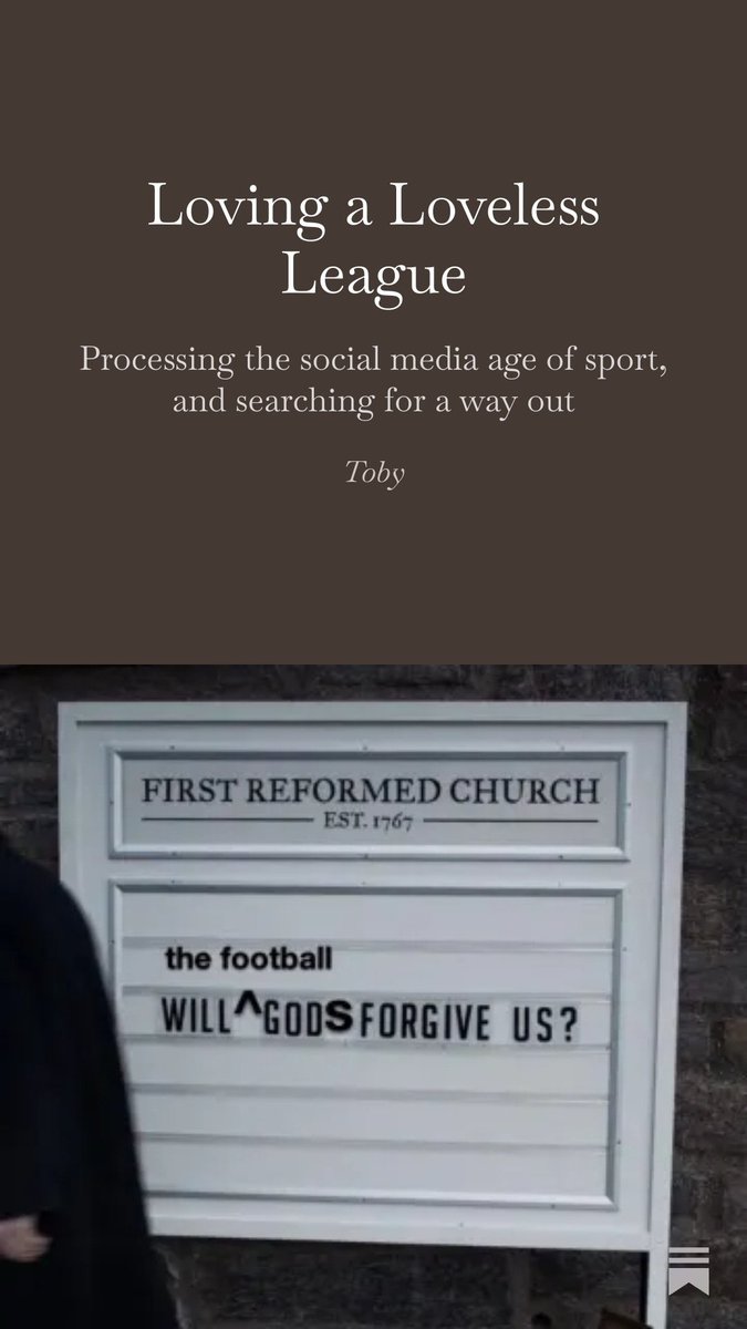 shaimaxeyguy's tweet image. 🚨open.substack.com/pub/tobylie/p/…
I wrote about the over-contentification of sports, how the AFL is worse off because of it, and why we need some sort of divine intervention to carry us free from slop-induced mass psychosis as fans of a league that often doesn't love us back