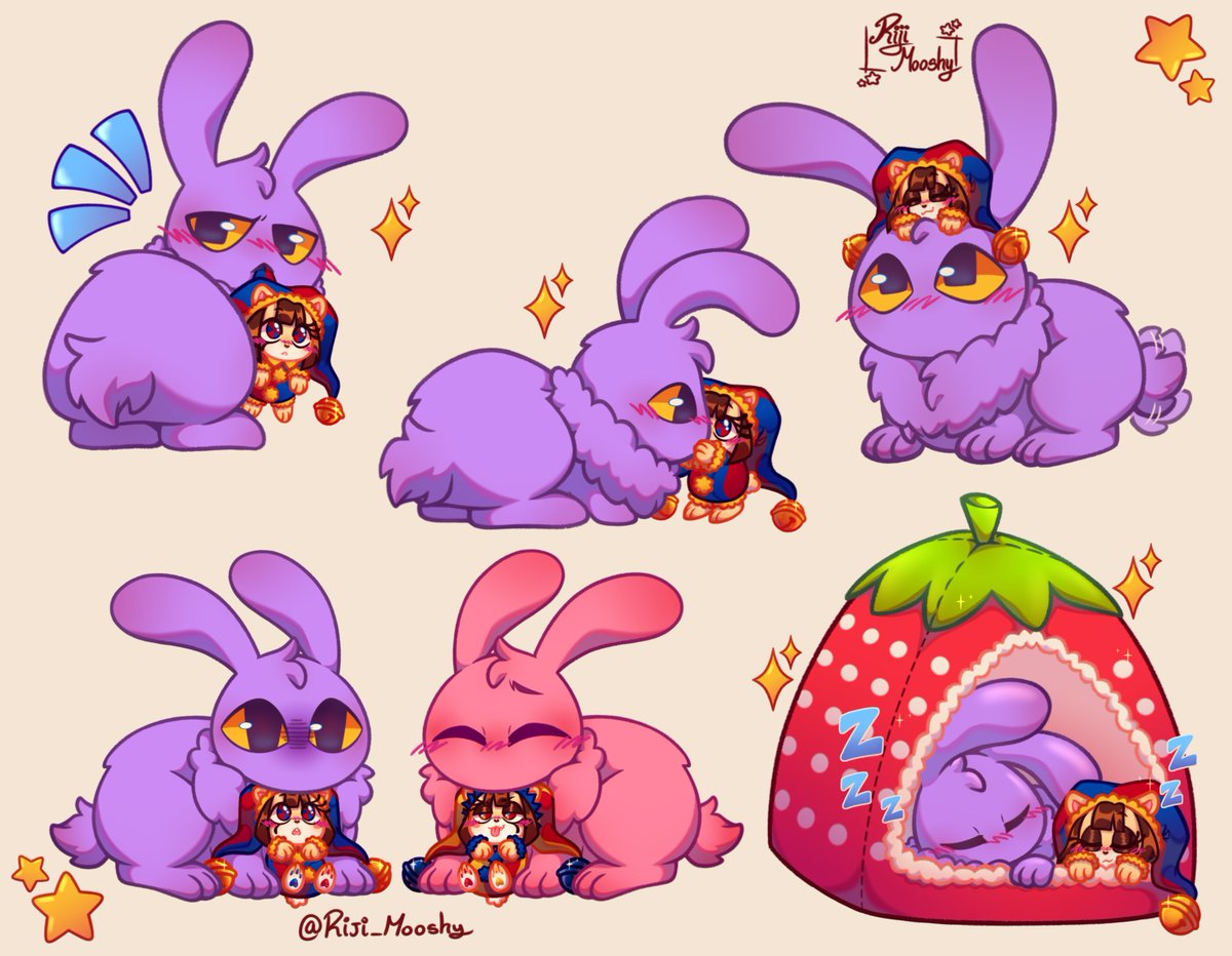 Riji_Mooshy's tweet image. More FunnyBunny versions of animals!♥️💙💛💜✨️

#funnybunny #TADC #theamacingdigitalcircus