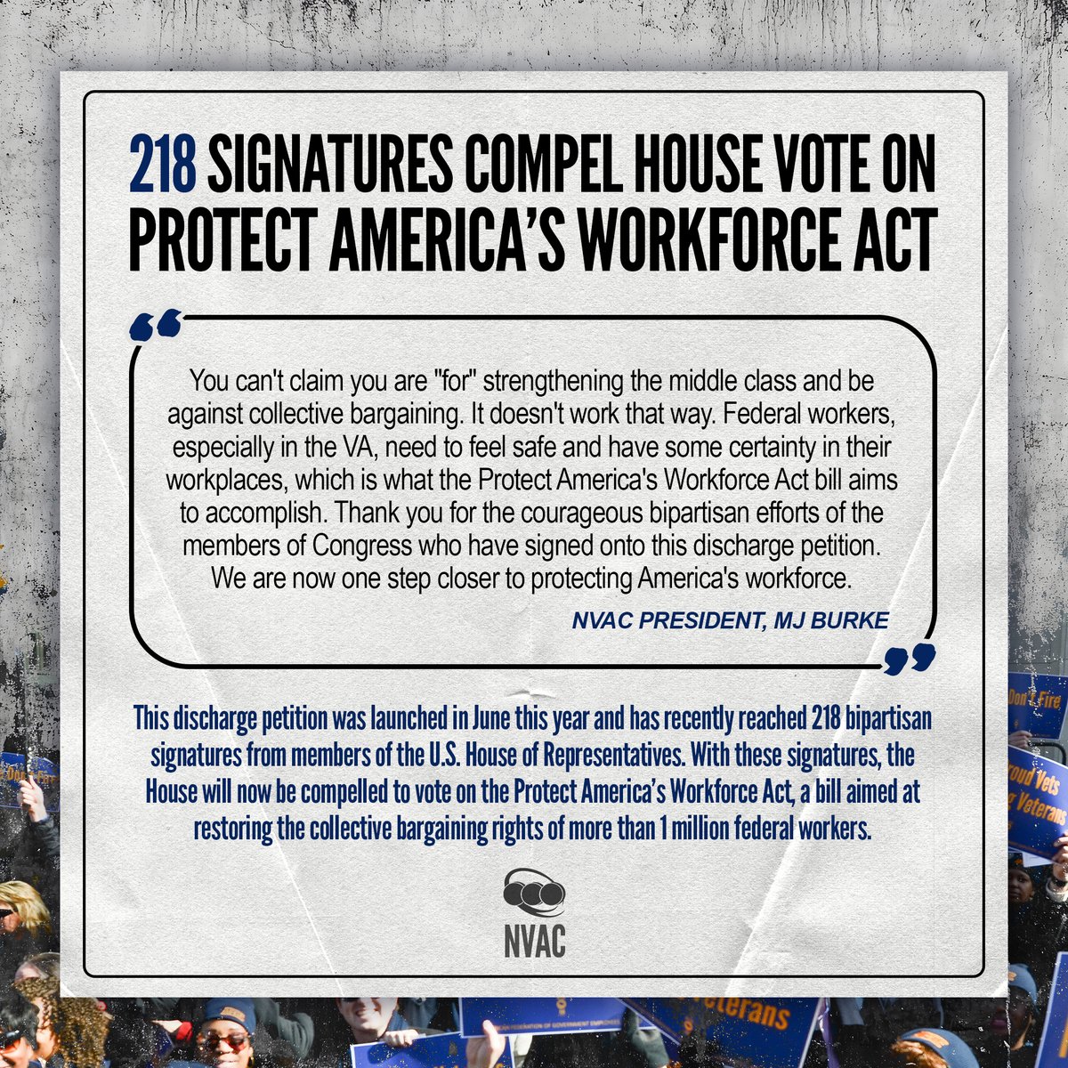 Now THIS is union power! Pass the Protect America's Workforce Act and restore collective bargaining rights for federal employees.