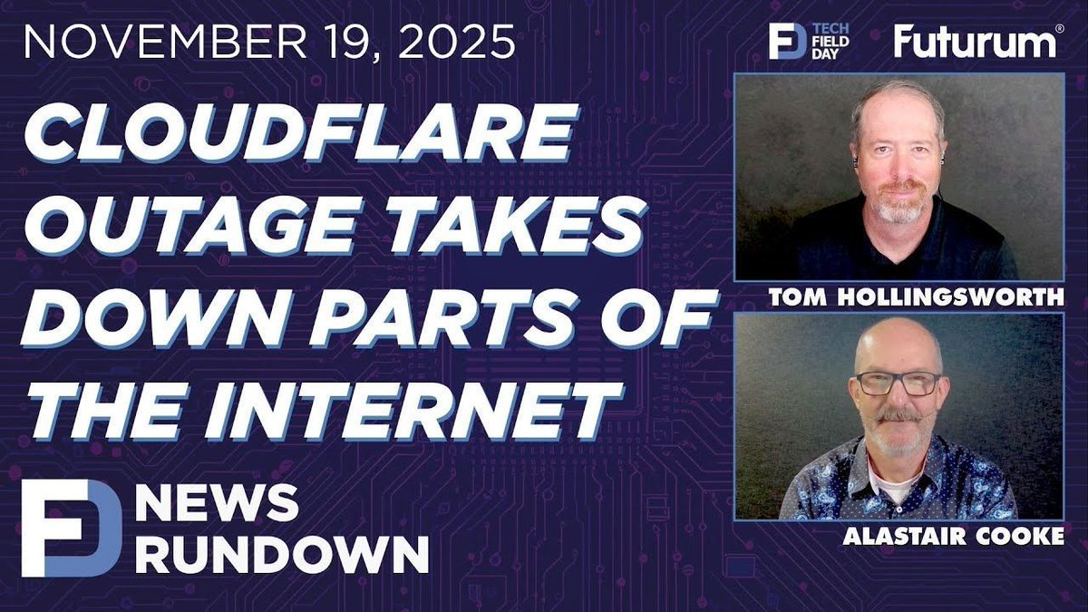 TechFieldDayPod's tweet image. On the Rundown

🔸 @AWS_Cloud agentic cloud migration 
🔸 @Commvault Cloud Unity 
🔸 @AristaNetworks &amp;amp; @PaloAltoNtwks security 
🔸 @Microsoft + @Anthropic &amp;amp; @NVIDIA AI deal
🔸 @Cloudflare outage

#TFDRundown #AIAgents #CloudMigration #Cybersecurity

Watch: buff.ly/5opTYTF