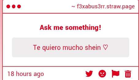 cybwrdeii's tweet image. 1. yo tmb te quiero muxo supongo que debes ser.... del.... Tim omerin..... ono
2. I ALMOST FAINTED AAAHHH ME TOO I WANT THEM SO BAAADFDDHWHHRJJWNSB Isn&apos;t it strange that I&apos;m getting so many positive things? Thanks to everyone for this. And thanks, anon, you&apos;re really cool too. &amp;lt;3