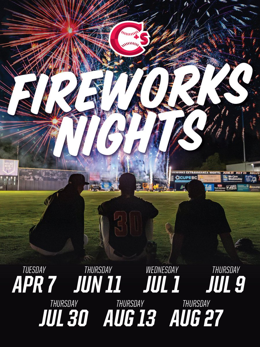 vancanadians's tweet photo. Our 2026 Fireworks Nights are officially set 🎆

The countdown is on to our home opener and first fireworks night on April 7, 2026 #AtTheNat! https://t.co/qVeKbPjWdn