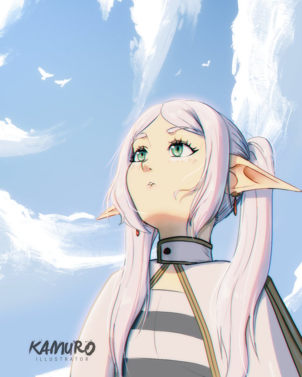 KamuroDraws's tweet photo. ✨ Frieren fanart ✨
This angle went viral for being “impossible”… so of course I had to try it 😎🖌️
Here’s my redraw + mini process.
#kamuroillustrator #frieren #frierenfanart #sousounofrieren #animeart #mangaart #redrawchallenge https://t.co/ezpAzLB1SK