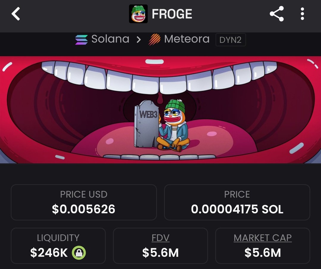 memehunterbull's tweet image. #Froge at $747K → $5.6M MC 📈🔥
Structured calls. Seamless execution.
Tracked live in TG.💯
Alpha’s quiet, results aren’t.
Stay focused  not FOMO-driven.
DM to tap in.⚡️

t.me/Memehunterbull

2bNQko1C2wYfexfe9MBnd7SwwaQC6vyEXdhMkhBWEN4d
