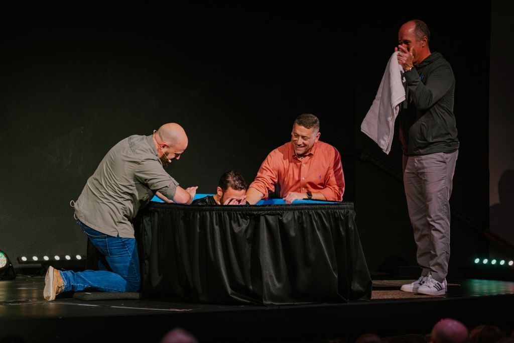 RockPointCville's tweet photo. This past Sunday we were so thankful to witness two baptisms with our church family. Baptism Sundays are great experiences together as we celebrate public professions of faith in Jesus as Lord and Savior! https://t.co/3IQdv3kqbS