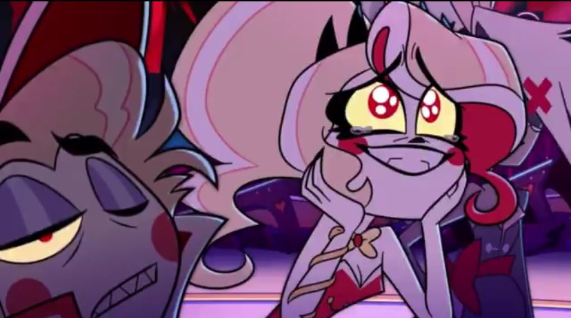 lyn_art_'s tweet image. So you tell me Charlie saw her father bleeding out and didn’t GAF about him ???  Same with Alastor ???