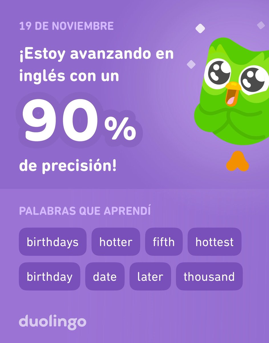 LightOz's tweet photo. ¡Estoy aprendiendo inglés en Duolingo! Es gratis, divertido y efectivo. https://t.co/p8lL357fw4