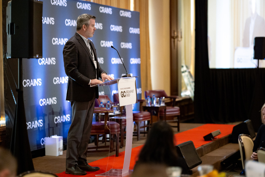 Polsinelli's tweet photo. We were proud to be a presenting sponsor of @CrainsChicago's GC Breakfast Briefing, where David N. Tanner kicked off the morning with welcoming remarks that led into a timely panel discussion.

#generalcounsel #polsinellichicago https://t.co/ub64vRSEDm