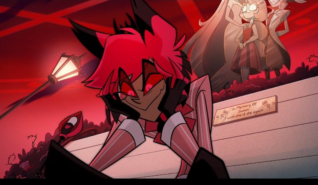 Alastorsfluffy's tweet image. Alastor is literally so clever and deserves more credit. This man literally sat on a bench for a few seconds, came up with a plan with the perfect loop hole that Rosie didn&apos;t think of and it worked. #Alastor #HazbinHotelAlastor #HazbinHotel #AlastorHazbinHotel