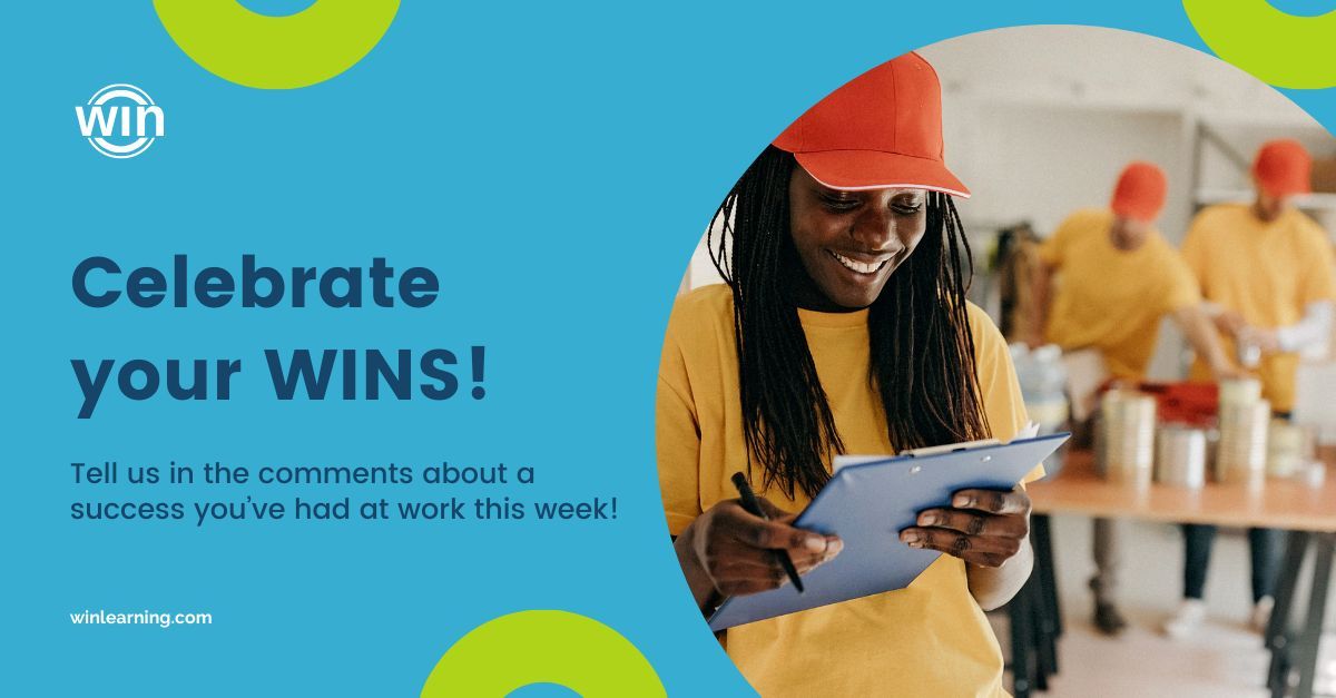 How are you winning at work this week? Celebrate in the comments! #winning