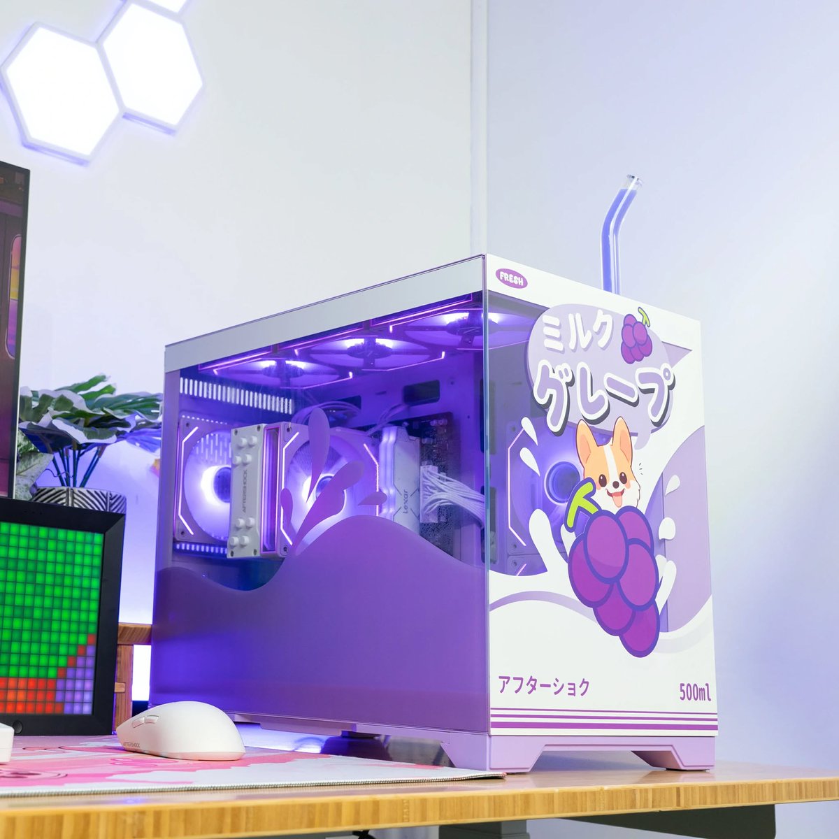 XPCMTeam's tweet image. Grape Milk PC build by @AftershockpcAU 

#pcbuild #pcsetup #pcmodding #gamingpc #custompc #xpcm #AftershockPC #CustomPC #CuteSetup #PCBuild #PastelPC #AestheticGaming