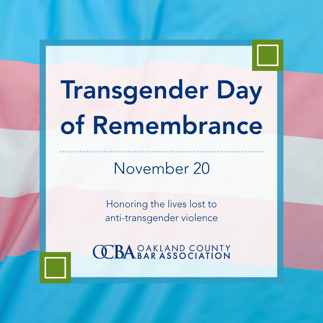 Today we recognize Transgender Day of Remembrance and reflect on the continued importance of dignity, safety, and inclusion.