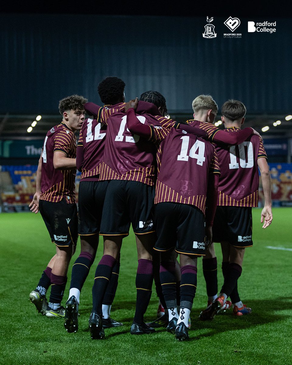 officialbantams's tweet photo. Congratulations to our under-18s, who tonight progressed to the third round of the FA Youth Cup with an impressive 4-1 victory over York City. 🏆

Having reached the next stage for the first time since 2022, the young Bantams have been rewarded with a trip to Crystal Palace! 👏

Well in, lads. 🙌

#BCAFC