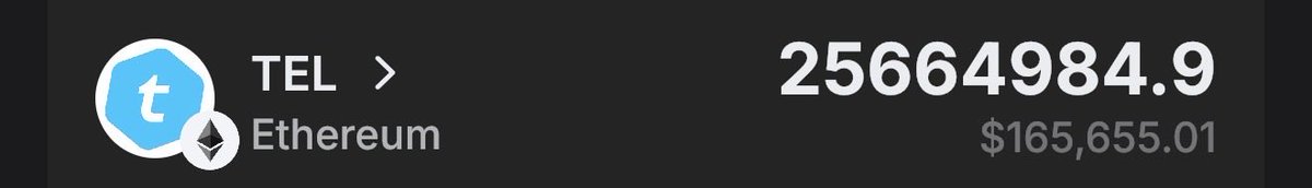 TheXRP_guy's tweet photo. Today I significantly added to my $TEL holdings before the $XRP dip by 8 million.

I am accumulating every day using my cost averaging strategy.

I am $TEL-ling you this is going to be big once it gains traction.

Lock in. https://t.co/q9PtQqFsAK