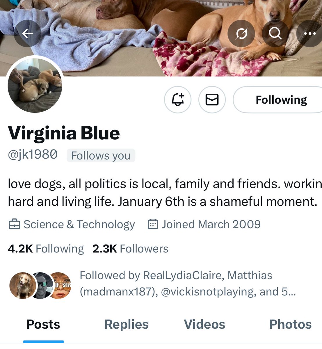 FAM, Our next Resister up is <a href="/jk1980/">Virginia Blue</a>
Can you please help out with a follow? 
Much Luv 💙
#StrongerTogether
#TheFAM
🇺🇸🌊✌🏾🙏🏾
