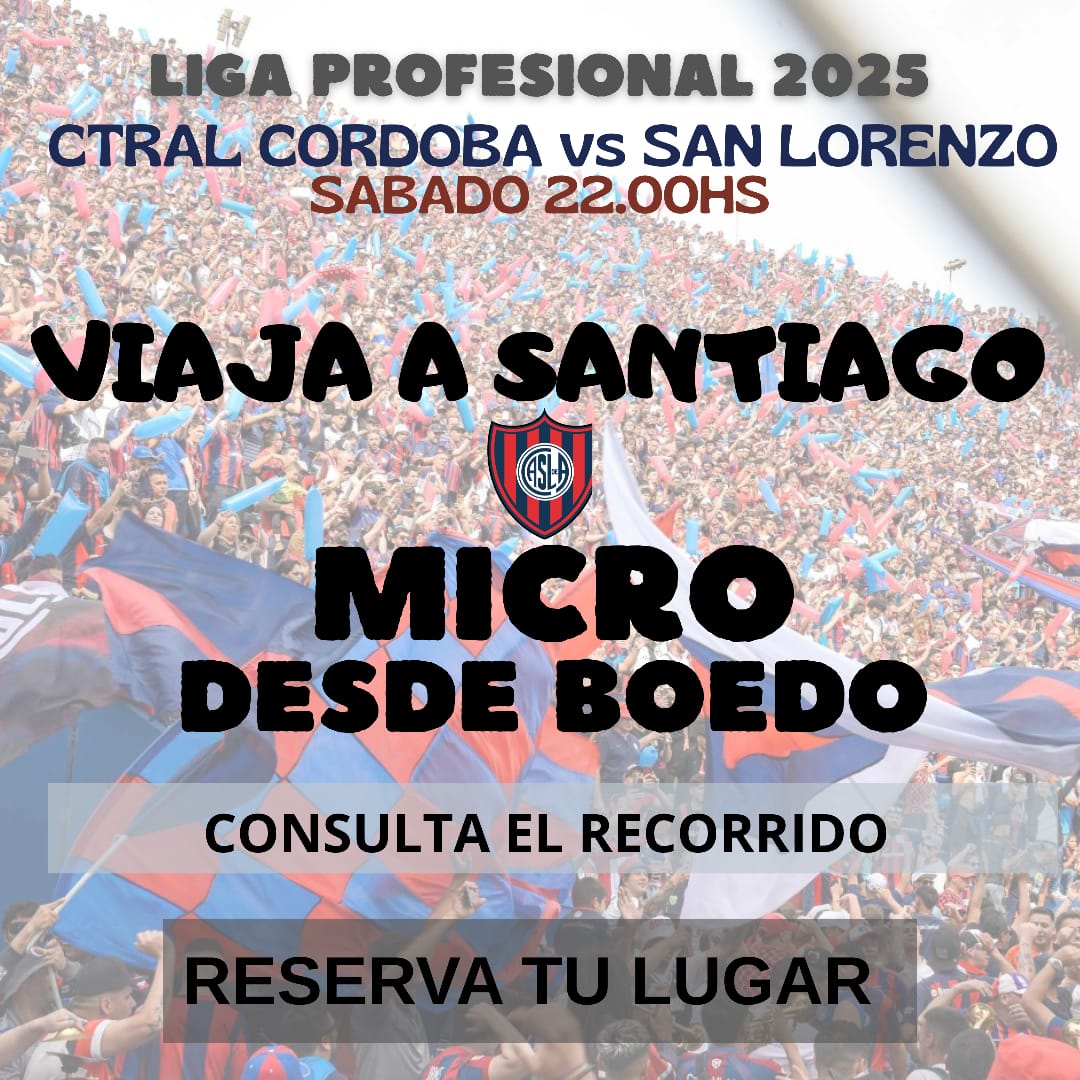 WildeCuervo's tweet photo. NOS VAMOS A SANTIAGO ⚽️🔵🔴

La banda esta, nunca se fue
es la Gloriosa W!

SAN LORENZO vs central cordoba
SABADO 22/11 22hs Santiago del estero

🚌MICRO DESDE WILDE
Valor $130.000

NO TE QUEDES AFUERA
Consultas por privado. https://t.co/yfDuByMZx8