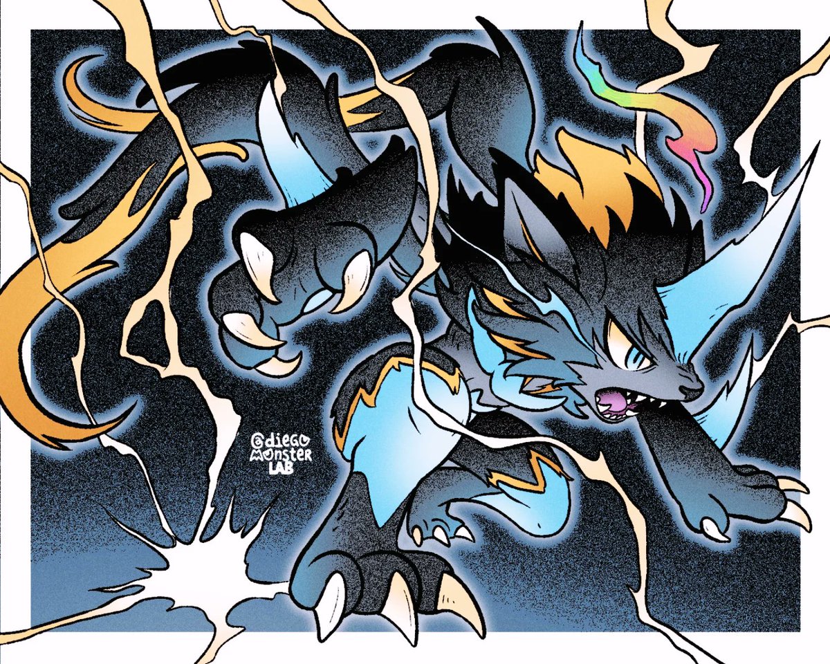 DiegoMonsterLab's tweet image. Mega Zeraora 🐯⚡ #PokémonLegendsZA