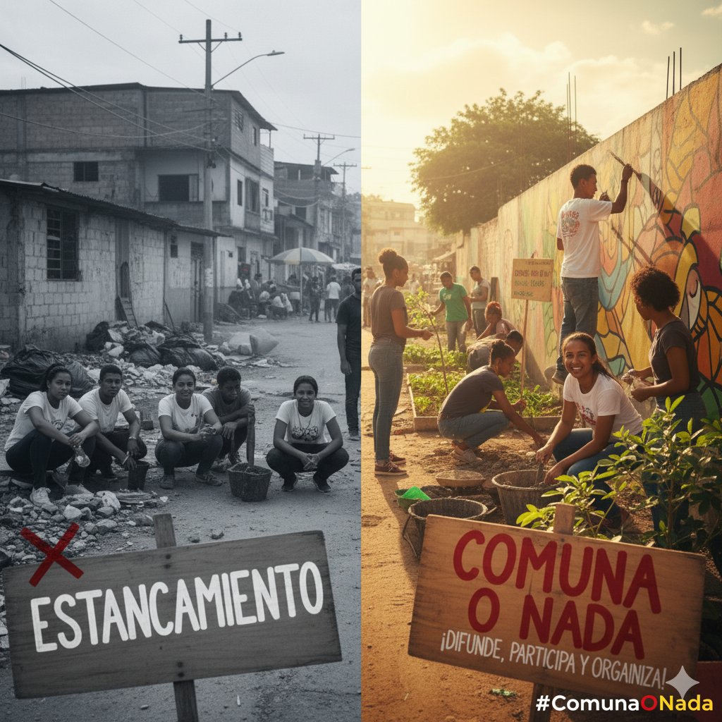 celestecente's tweet image. No hay término medio.O profundizamos el Poder Popular organizándonos en Comunas, o nos quedamos estancados.
La elección es clara.Es #ComunaONada
¡Difunde,participa y organiza!