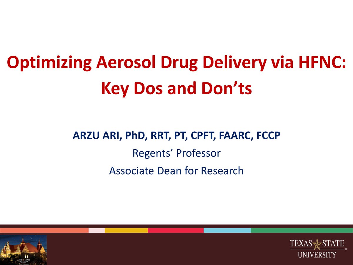 I’m grateful for the opportunity to present my webinar, “Optimizing Aerosol Drug Delivery via HFNC: Key Dos &amp; Don’ts,” at MD Anderson Cancer Center today. Looking forward to continued collaboration &amp; knowledge-sharing in this field. #txst #drugdelivery #aerosols #HFNC