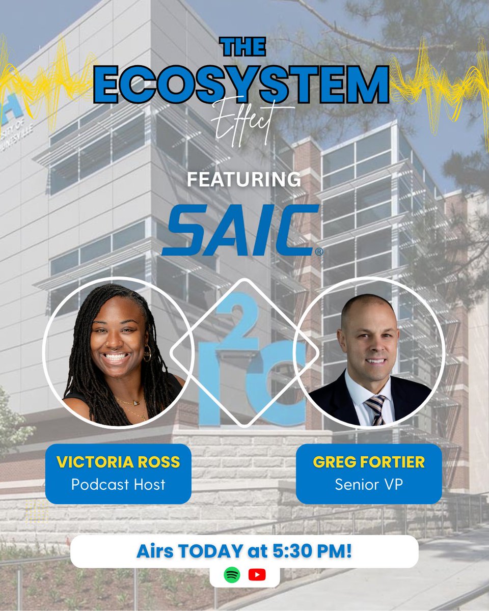uahi2c's tweet image. 🎙️ New episode out TODAY!

SAIC&apos;s Greg Fortier shares how Huntsville’s ecosystem, from Redstone Arsenal to UAH &amp;amp; industry partners, accelerates innovation through collaboration and trust.

🎧 Spotify: bit.ly/4rayn8r 
📺 YouTube: bit.ly/47wMz3G 

 #I2C #SAIC