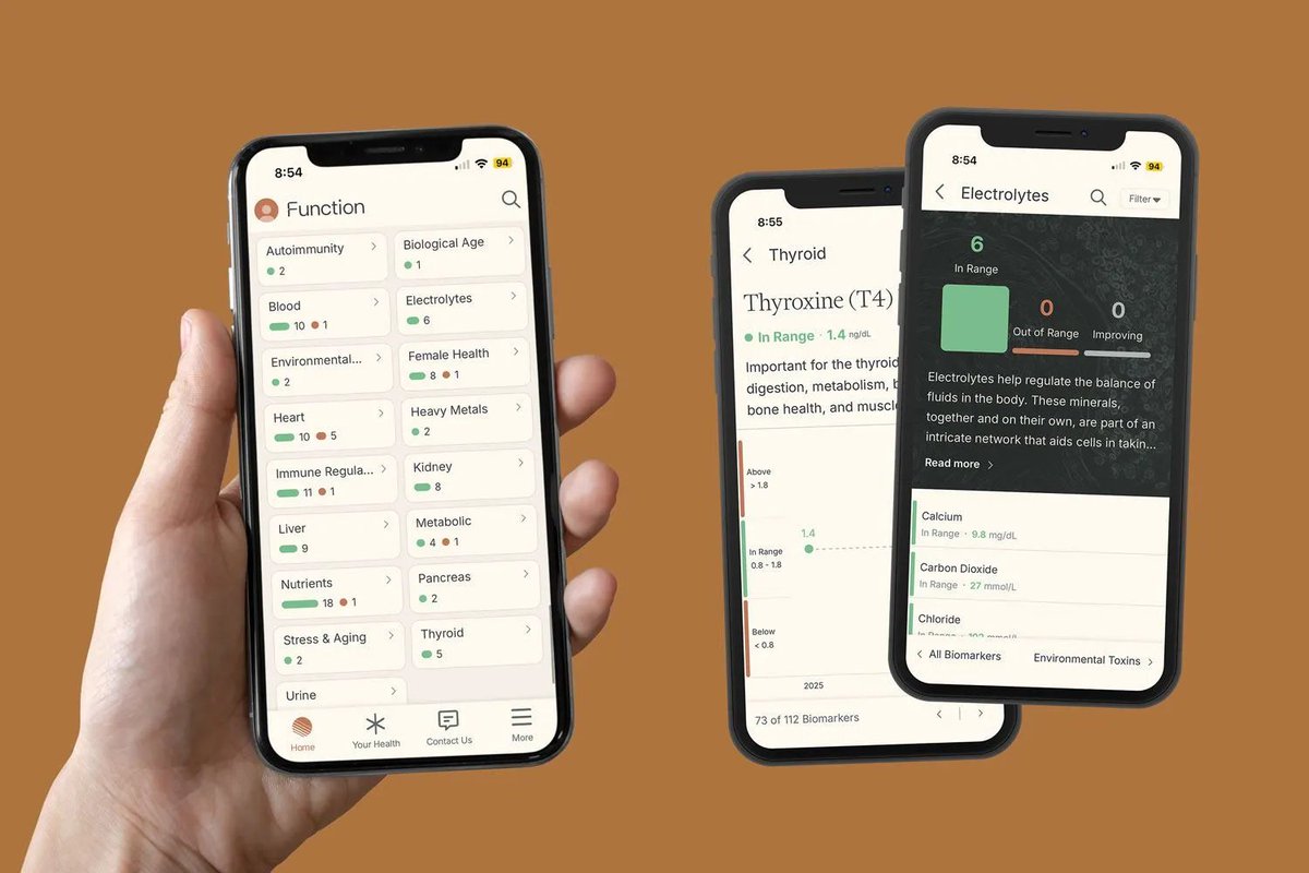 HealthcareAIGuy's tweet image. NEW: Function Health raised a $298M Series B at a $2.5B valuation to expand its AI-driven health platform.

The company has completed 50M+ lab tests, is lowering membership to $365/year, and is launching a Medical Intelligence Lab to unify labs, imaging, wearables, and records.