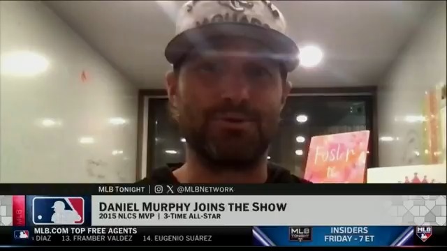 After 12 seasons and three All-Star Game selections, Daniel Murphy is a first-time candidate on the 2026 Hall of Fame ballot! 👏

The former Mets, Nationals, Cubs and Rockies infielder joins #MLBTonight to talk about the honor. 