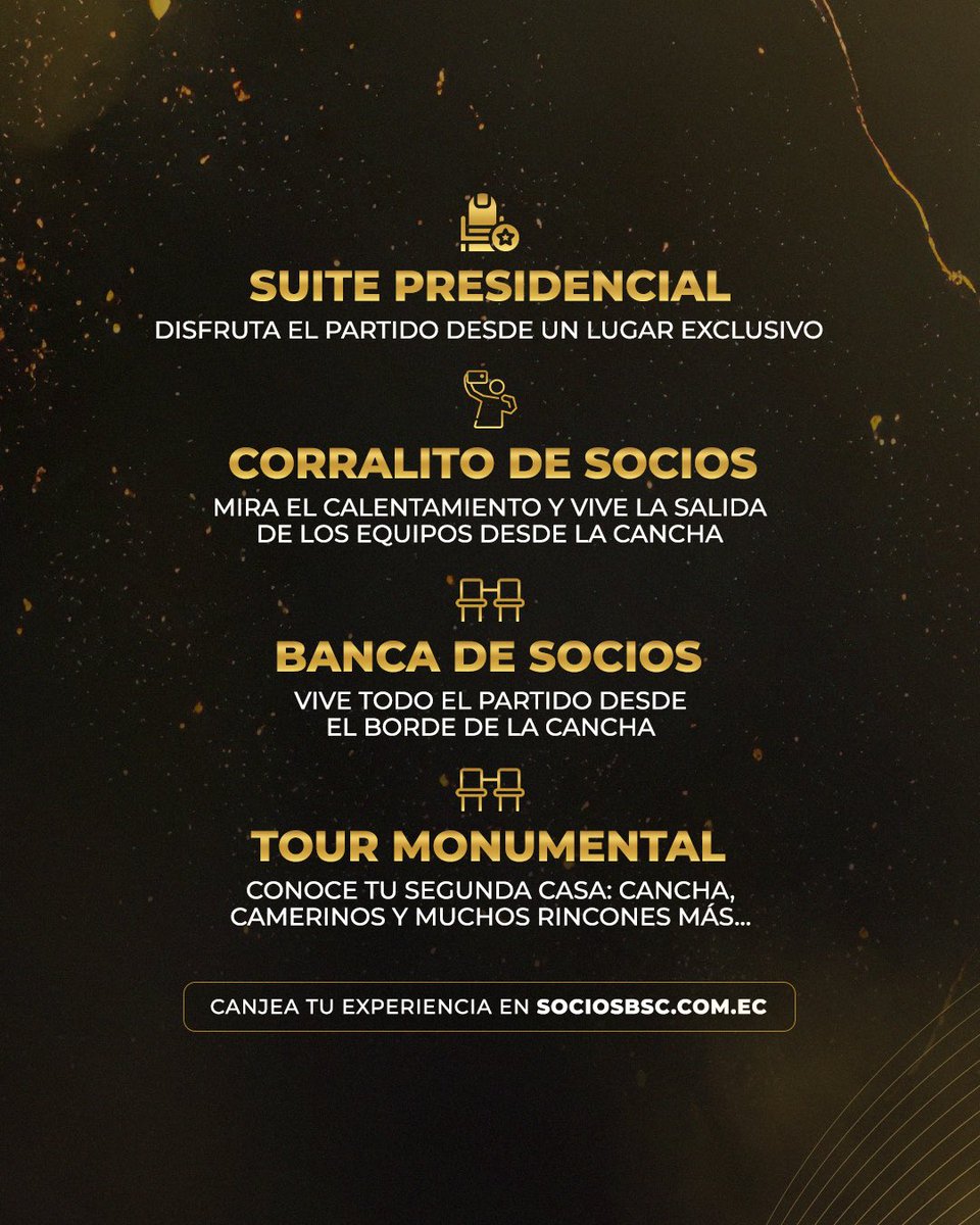 ¡Alienta al Ídolo en el Estadio Banco Pichincha! 🏟️💛

Ahora con más beneficios, canjéalos ➡️ sociosbsc.com.ec

#LealtadBSC
#BarcelonaSomosTodos