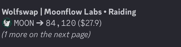 Degen_Lucozade's tweet image. @wolfswapdotapp is the gift that can’t stop giving.

Always grateful for all the $MOON and other rewards up for grabs!