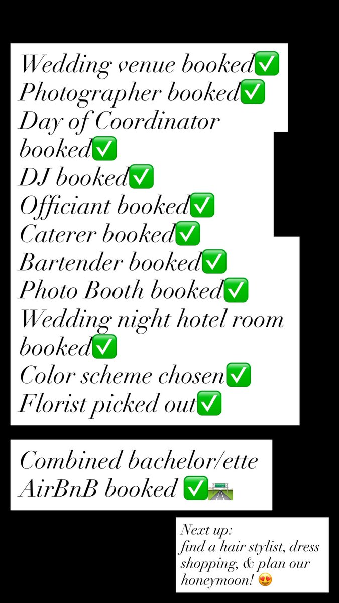 Wedding planning is coming along 🥰 it's amazing having such an active groom🤍 I didn't even have to plan a single thing for the combined bachelor/ette trip in May! Now to plan our honeymoon 🫶🏻