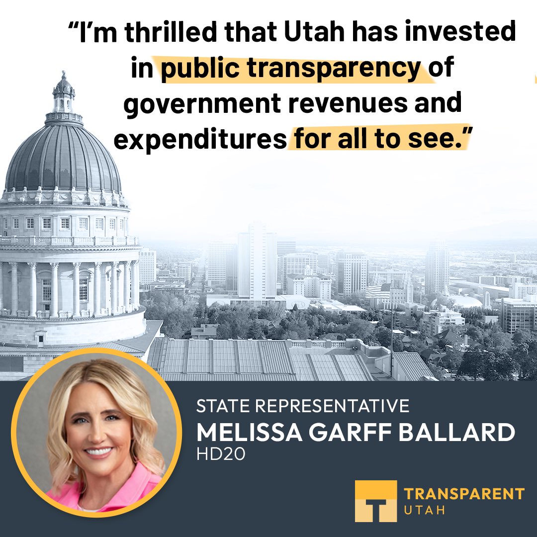 UtahTransparent's tweet image. #ThankfulForTransparency

Transparent.Utah.Gov