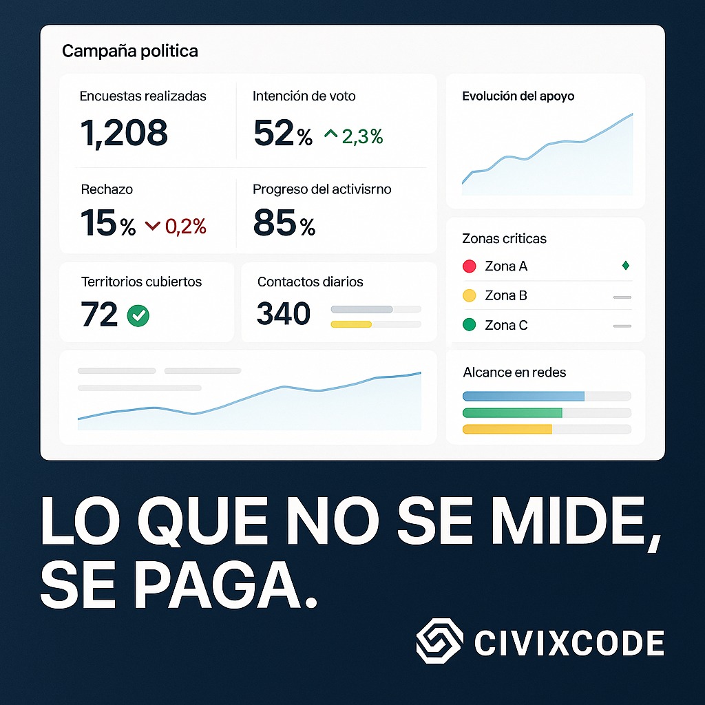 CivixCode's tweet image. Servicios sin datos → problemas sin solución.
Planificación basada en evidencia → gestión más eficiente.

La diferencia entre una gestión que avanza y otra que improvisa está en lo que nadie ve: la información que sostiene cada decisión.
Cuando se gobierna sin medir, los…