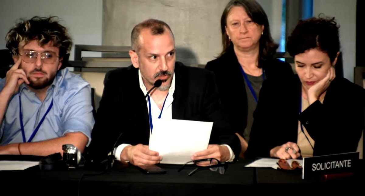 🗣"Atacan a trabajadores de prensa porque quieren destruir el rol social de la comunicación, el que tiene la capacidad en la democracia de cuestionar al poder y discutir un modelo económico, social y político de ajuste y exclusión", cerró <a href="/pakman78/">Francisco Rabini</a>  su exposición en la <a href="/CIDH/">CIDH - IACHR</a> ⬇️