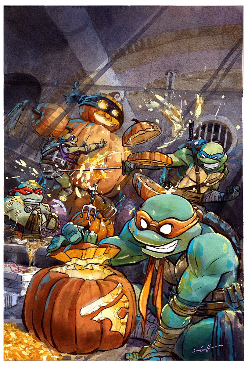 Jared_Cullum's tweet image. 🐢 The last of my 4 TMNT holiday cover series coming out soon! For @IDWPublishing