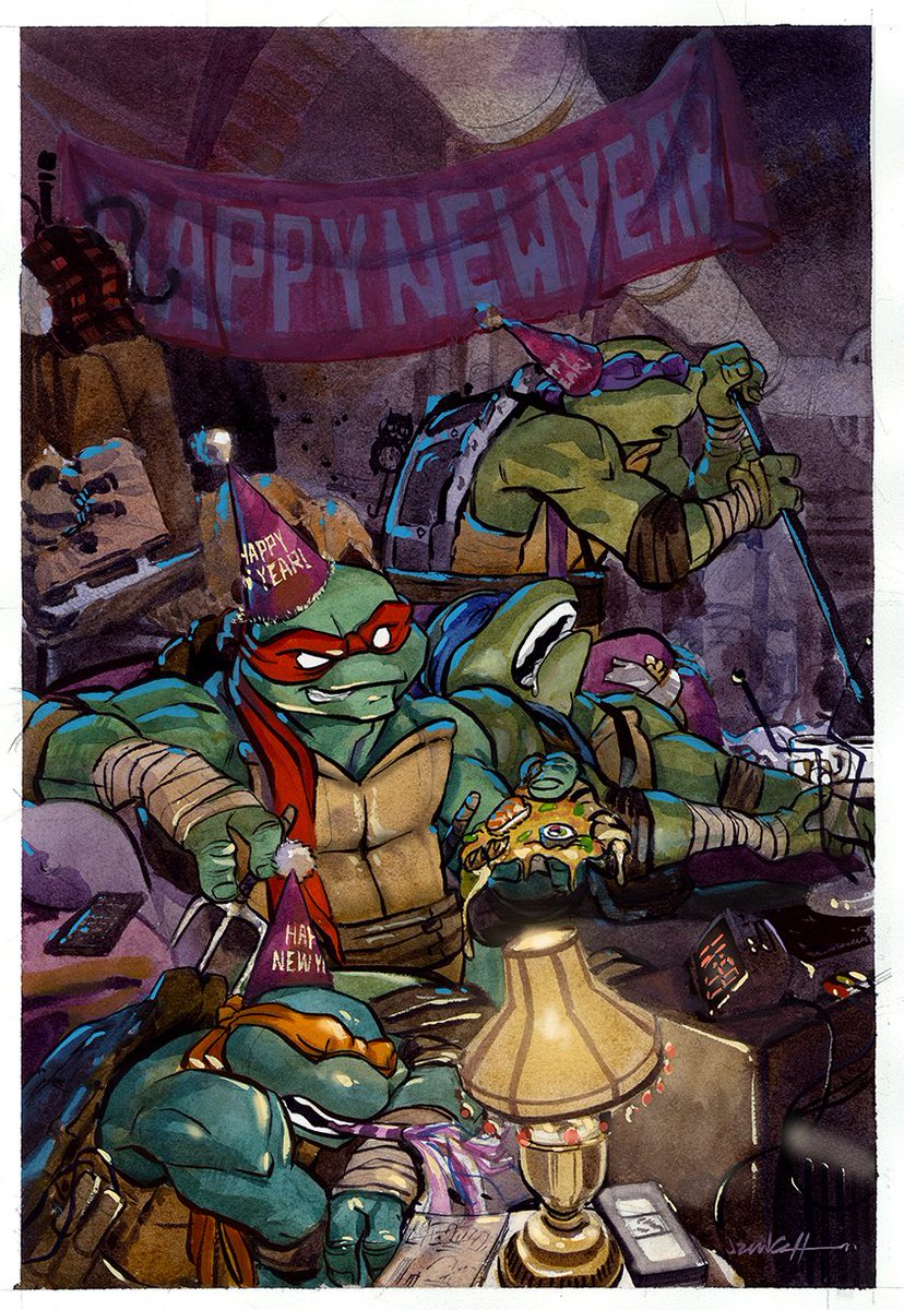 Jared_Cullum's tweet image. 🐢 The last of my 4 TMNT holiday cover series coming out soon! For @IDWPublishing
