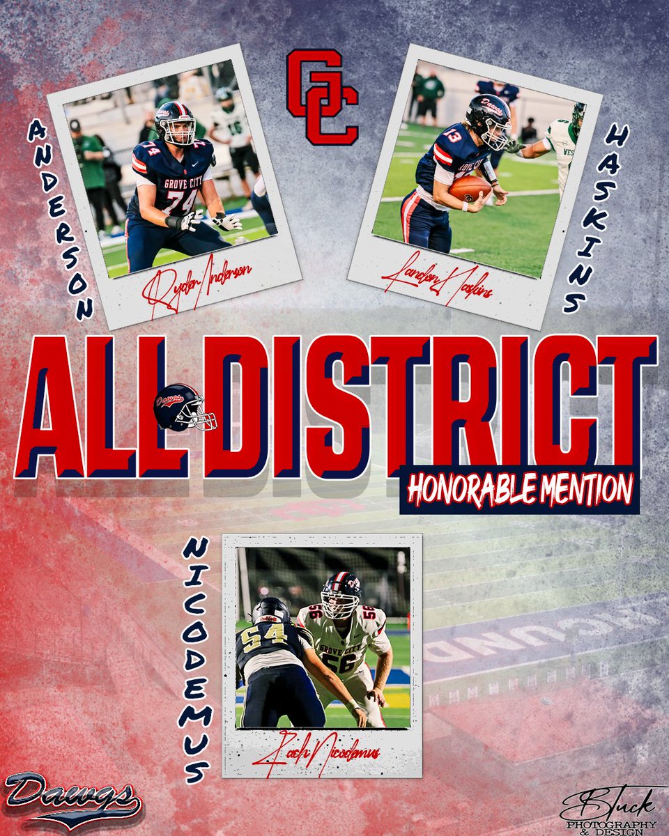 Congratulations to the following Dawgs for Earning ALL DISTRICT HONORS ! 💪🏈🔥