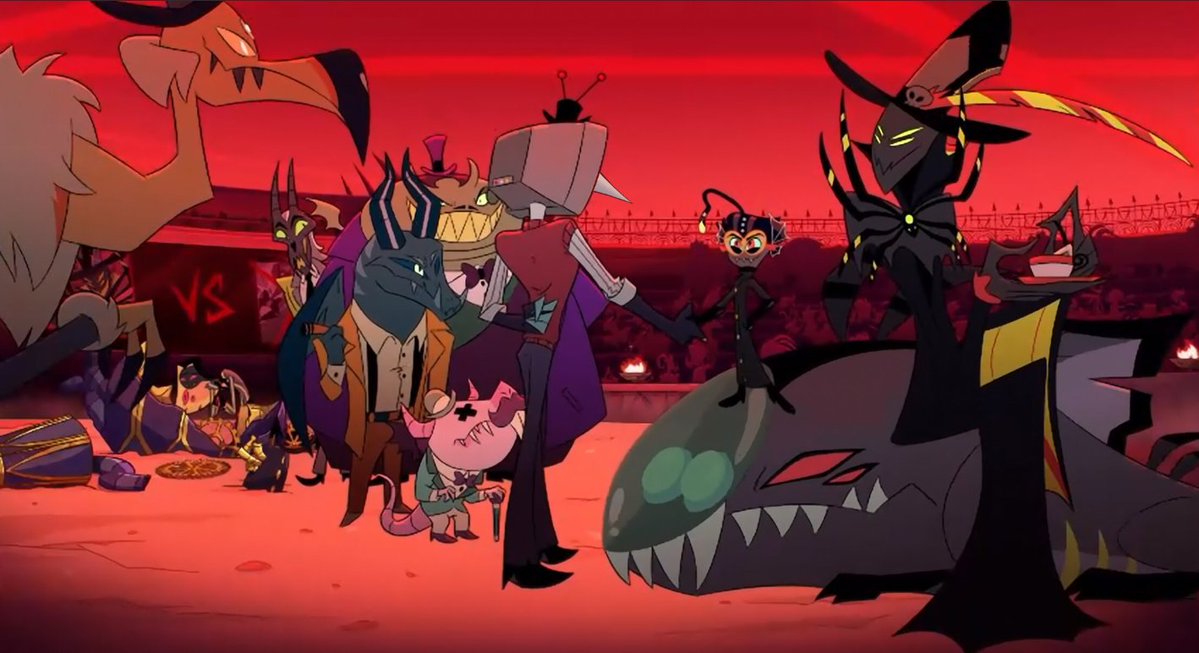 Hazbin hotel is prett-  

WHAT ARE YOU DOING HERE