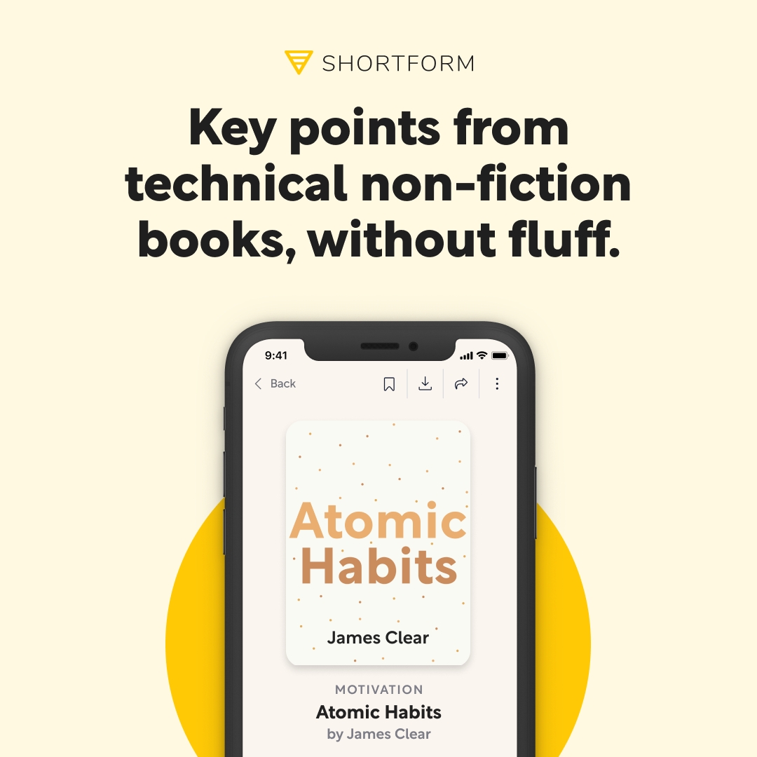 JeffreyFeldberg's tweet image. Make every minute count with Shortform! ⏰ Get the essence of books in quick learning bursts. Elevate your knowledge &amp;amp; goals now. 5 days free + 20% off! ➡️ iapdw.com/sf #TimeManagement #EfficiencyUnlocked