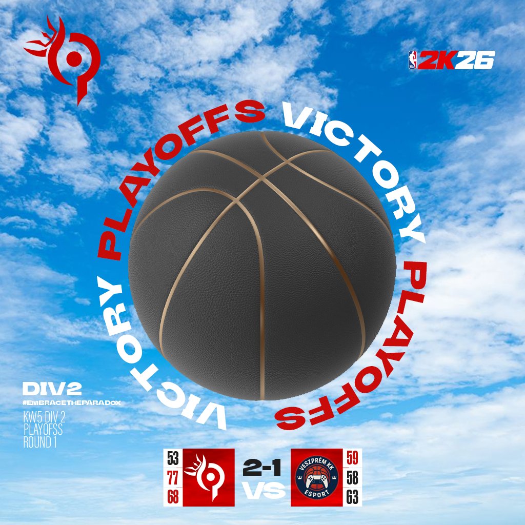 teamparadoxgr's tweet photo. Reverse Sweep for our NBA2K Squad !
gg to @VKKgaming ! On to Round 2.
#EmbraceTheParadox https://t.co/6cPnpvlMrm