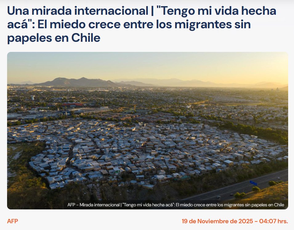 Alguien que vive ilegalmente en una toma insalubre y peligrosa, con centros de tortura y prostíbulos ilegales, botando sus desechos a canales de regadío, y trabajando informalmente, NO TIENE SU VIDA HECHA ACÁ.

Hay otros migrantes que sí, y ese es un tema completamente distinto.