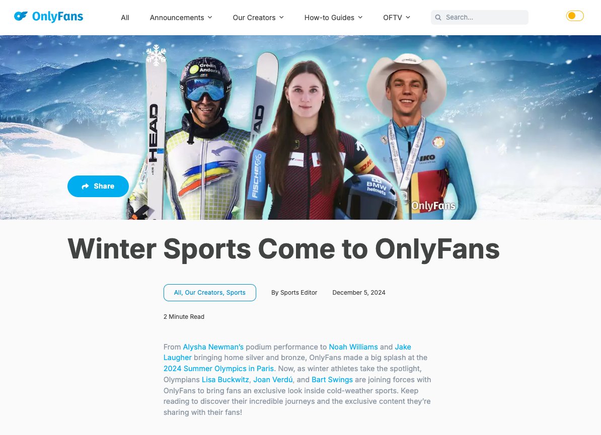 For years, <a href="/OnlyFans/">OnlyFans</a> was synonymous with a digital revolution in the adult-entertainment industry. 
In 2025, they are attempting something quite different: to be taken seriously in the world of sports.
My article to <a href="/meioemensagem/">Meio&Mensagem</a>: 
sportbyfort.com/blog/f/the-new…