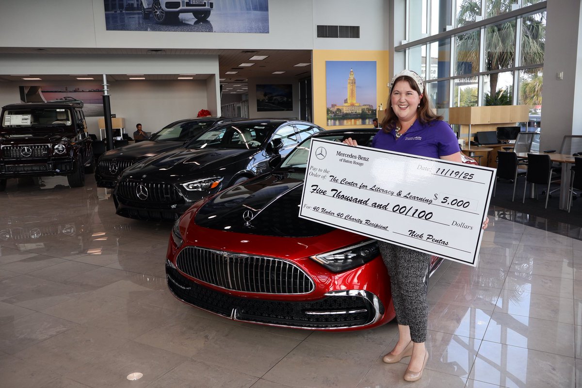 Proud to be a 40 Under 40 grant recipient from <a href="/MBOBR/">Mercedes-Benz of Baton Rouge</a>📚✨
Huge thanks to Pheriche Perkins—this support helps us impact more kids, families, and educators.