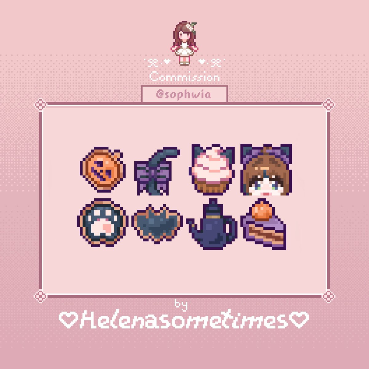 ☕️🎃🐈‍⬛ #pixelart #vgen