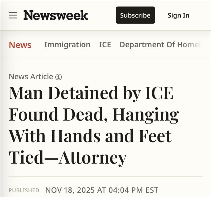 RepJayapal's tweet image. This is beyond horrific.

ICE is responsible for the well-being of people in immigration detention and it is failing that responsibility miserably. Mr. Ge’s loved ones and the American people need answers immediately. newsweek.com/ice-detainee-d…