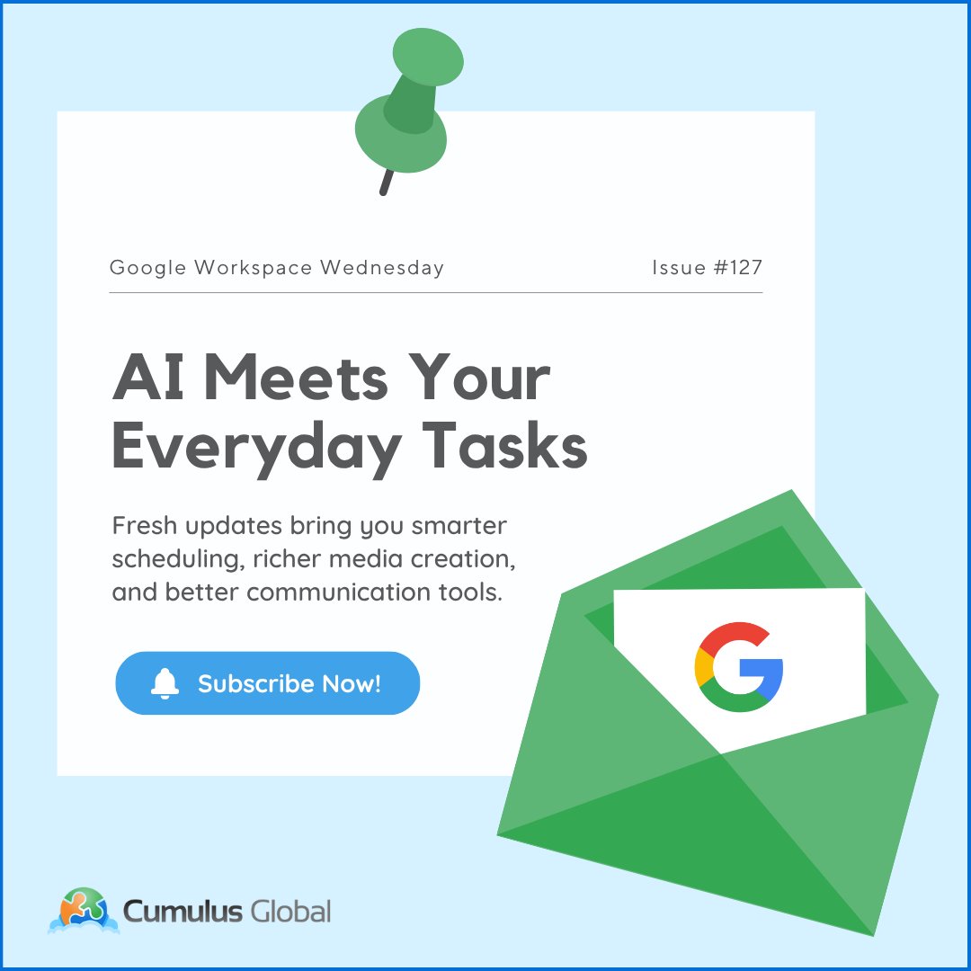 CumulusGlobal's tweet image. Gemini 3 combines all of Gemini’s capabilities together so you can bring any idea to life. 
Get all the details in this week’s #GoogleWorkspaceWednesday Bulletin 👉 jump.cumulusglobal.com/49r3Mgn 

#GoogleWorkspace #Gemini3 #AI #Productivity #SmallBusiness #SMB #ManagedCloudServices